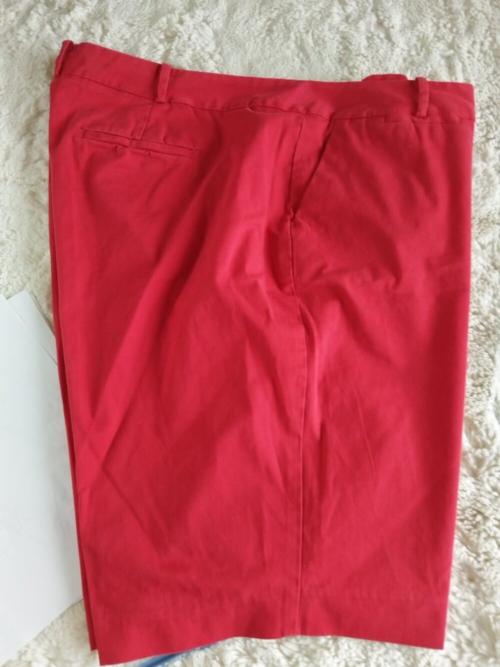 Talbots Woman Red Shorts Size 20W Plus Classic Twill Made in Indonesia